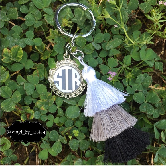 CUSTOM Monogrammed Tassel Keychain - Picture 5 of 6
